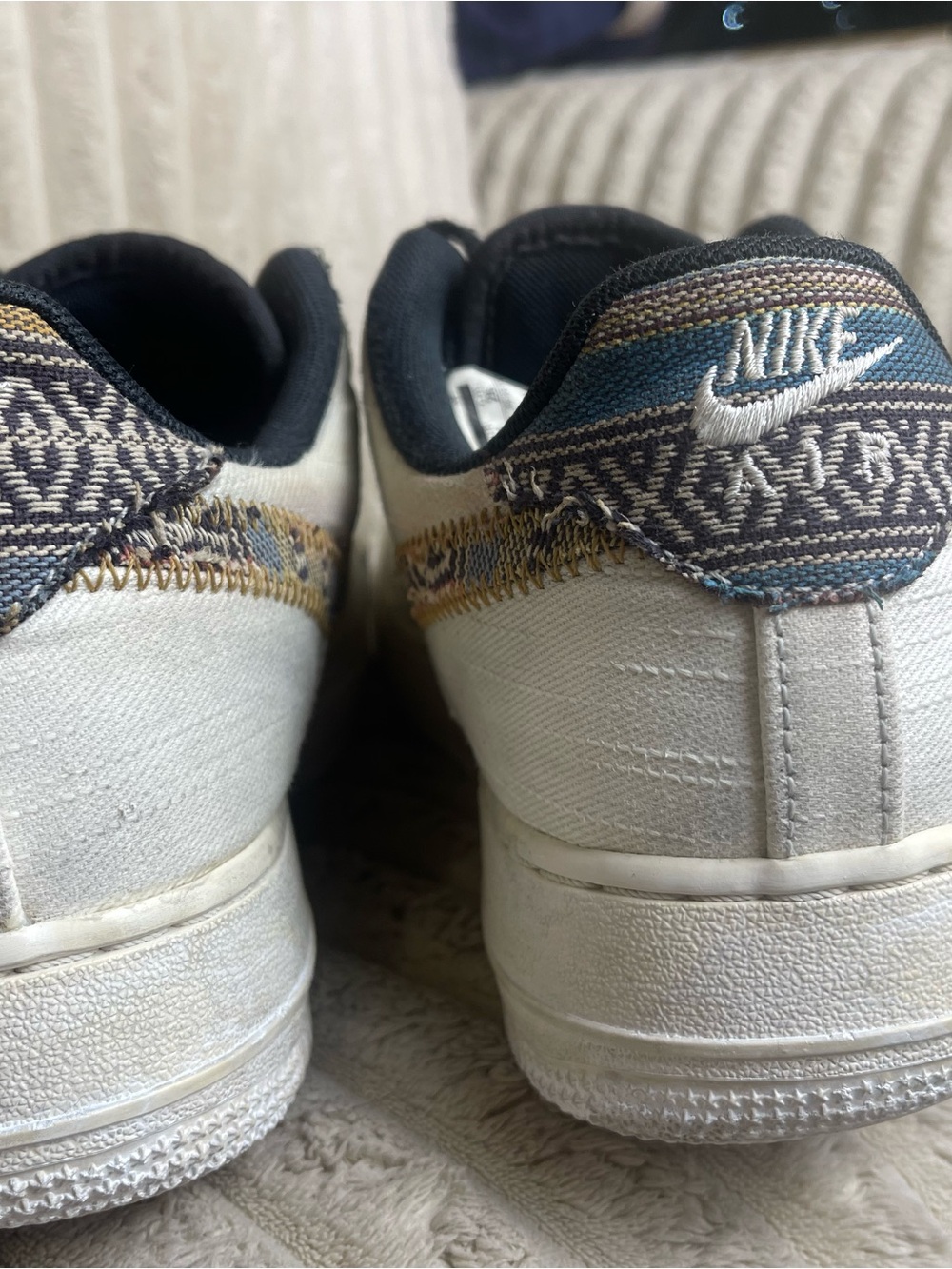 Nike Air Force 1 Low '07 LV8 Custom White Afro Punk Shoes Mens Size 8 Womens 9.5 - Picture 2 of 13